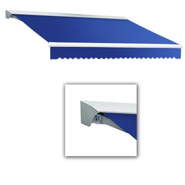 14 ft. DESTIN (10 ft. Projection) Manual Retractable Awning with Hood - Bright Blue