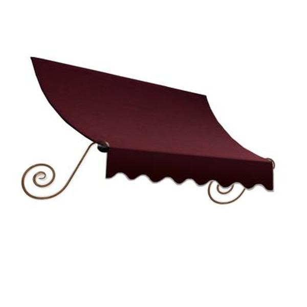 3 Feet Montreal (31 Inch H X 24 Inch D) Window / Entry Awning Burgundy