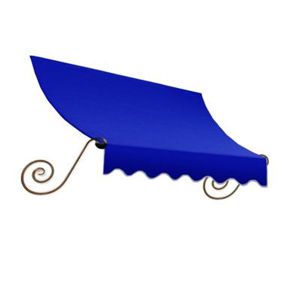 4 Feet Montreal (31 Inch H X 24 Inch D) Window / Entry Awning Bright Blue