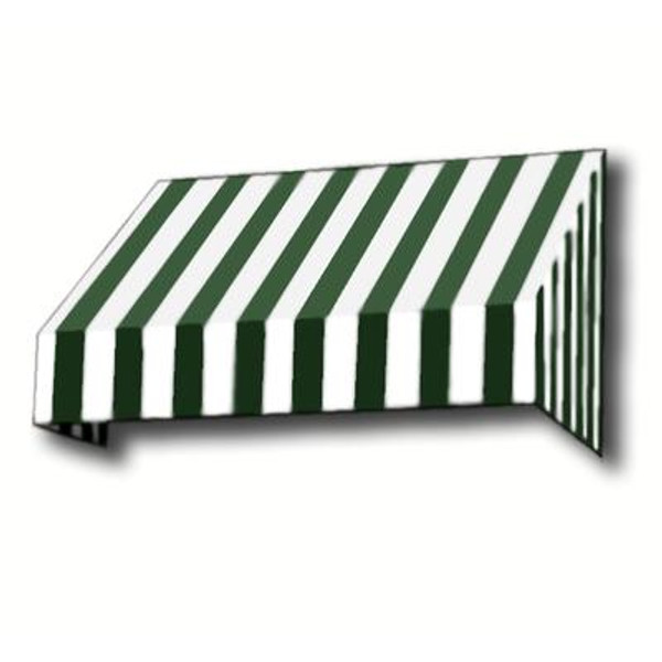4 Feet Toronto (44 Inch H X 36 Inch D) Window / Entry Awning Forest / White Stripe