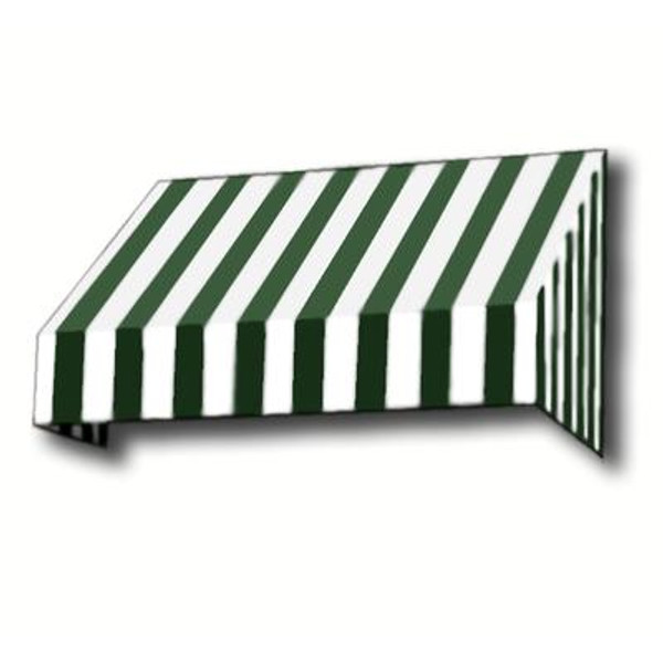 5 Feet Toronto (44 Inch H X 36 Inch D) Window / Entry Awning Forest / White Stripe