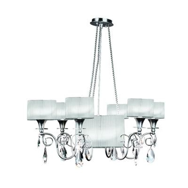 Tempest Collection 9-Light Silver Leaf Chandelier