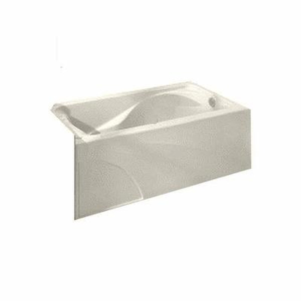 Cadet 5 feet Left-Hand Drain Integral Apron Bathtub in Linen