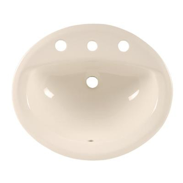 Aqualyn Self-Rimming Ceramic Bathroom Sink in Linen