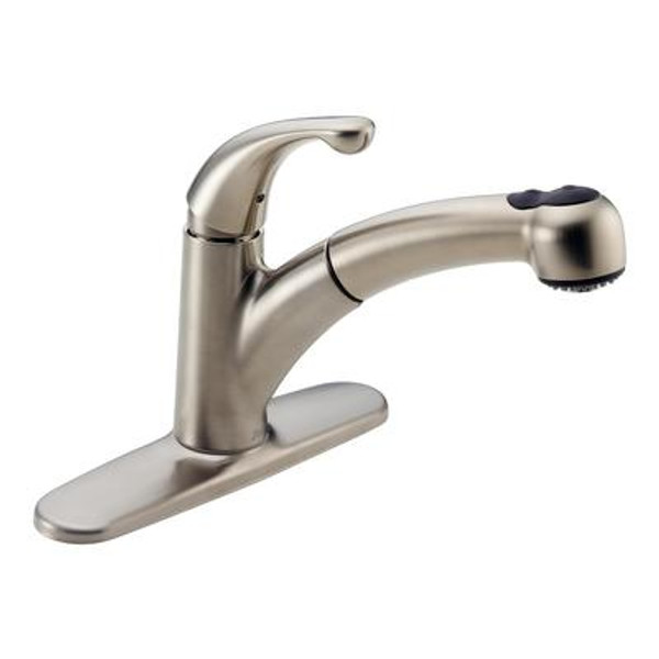 Palo Single-Handle Pull-Out Sprayer Kitchen Faucet in Stainless Steel