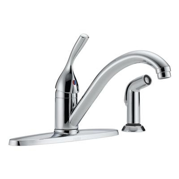 Classic Collection Single-Handle Side Sprayer Kitchen Faucet in Polished Chrome