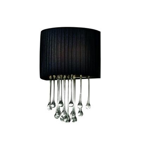 Penchant Collection 1-Light Black Wall Sconce