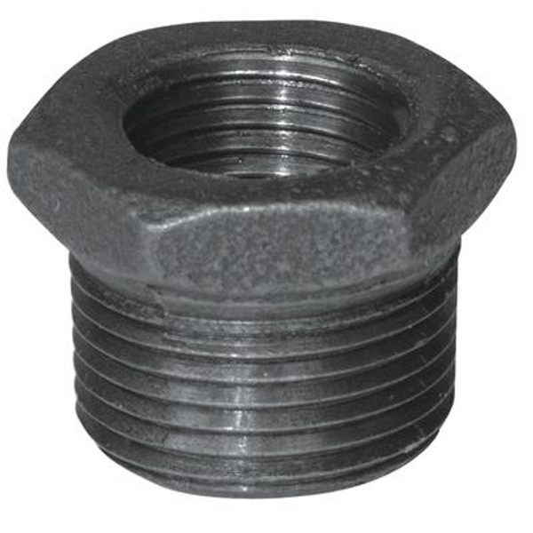 Fitting Black Iron Hex Bushing 1 Inch x 1/2 Inch