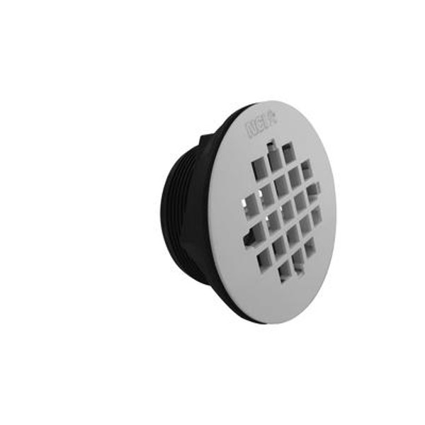 ABS Shower Drain White Grid SlipFit