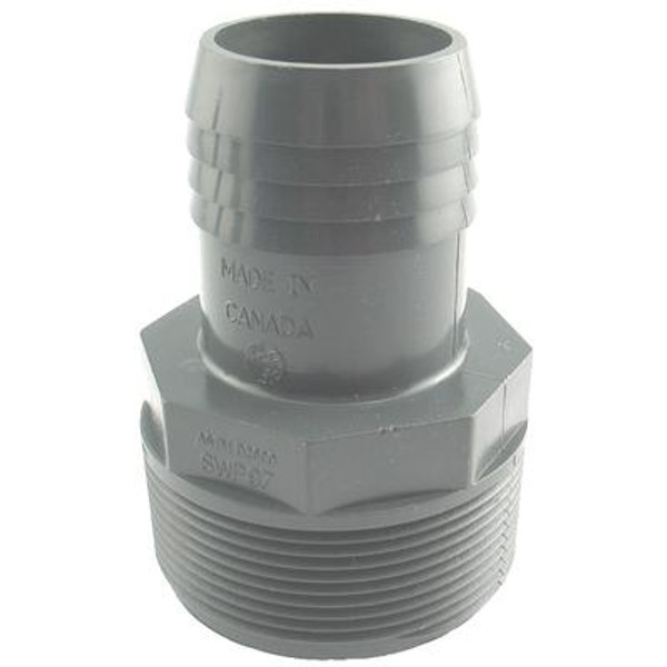 Poly Reducing Male Adapter - 2 Inch Mpt X 1 1/2 Inch Reducing Insert