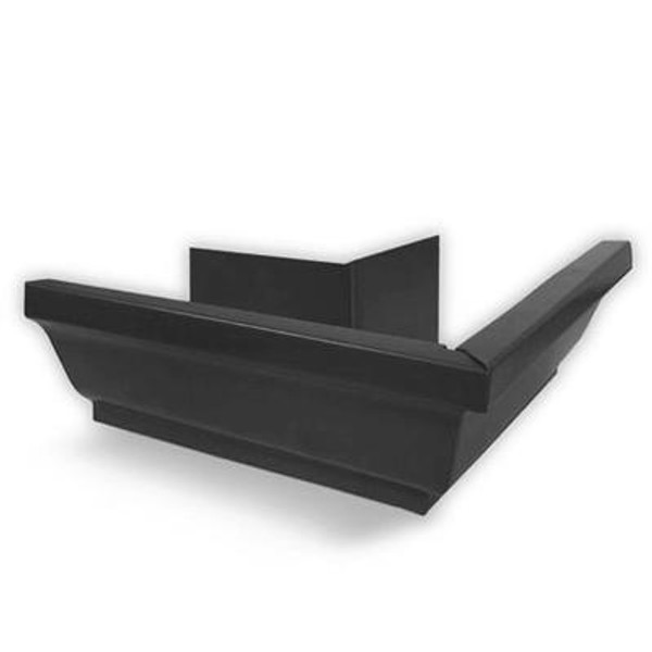 Aluminum Gutter 5 Inch Outside Corner Box Mitre - Black