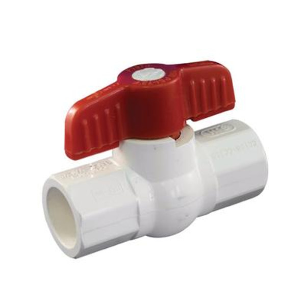 Ball Valve 1/2 Inch PVC Solvent Schedule 40