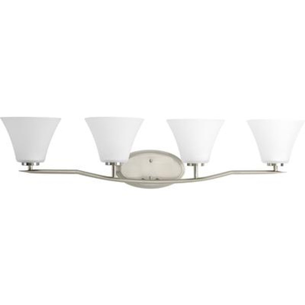 Bravo Collection Brushed Nickel 4-light Vanity Fixture