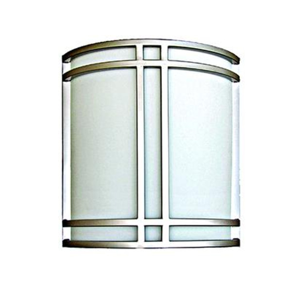 2 Light Wall Sconce with Satin Opal  Glass and a Pewter Finish