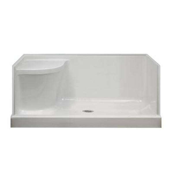 Ellis 54 Acrylic Shower Base With Seat- Right Hand