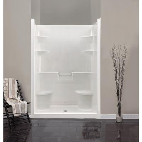 Melrose 5 Acrylic 1-piece Shower Stall With Dual Seats