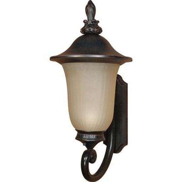 Parisian Old Penny Bronze 1-Light Wall Lantern with Champagne Glass  (Bulb included)