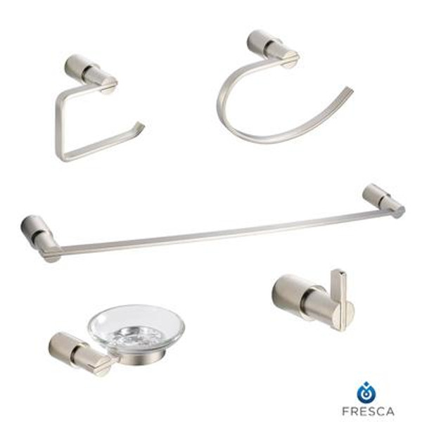 Magnifico 5-Piece Bathroom Accessory Set - Brushed Nickel