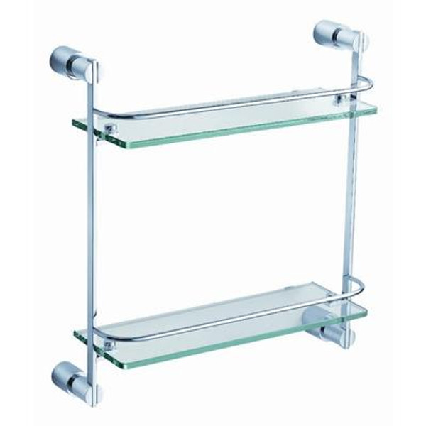 Magnifico 2 Tier Glass Shelf - Chrome