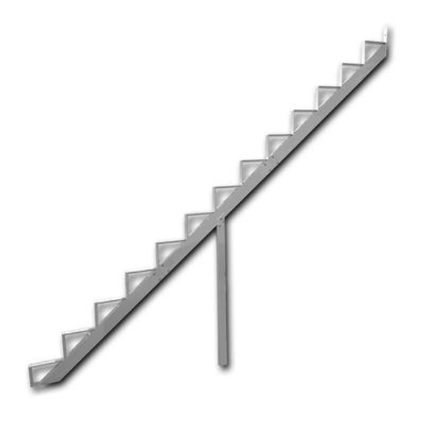 14-Steps White Aluminium Stair Riser Includes one ( 1 ) riser only