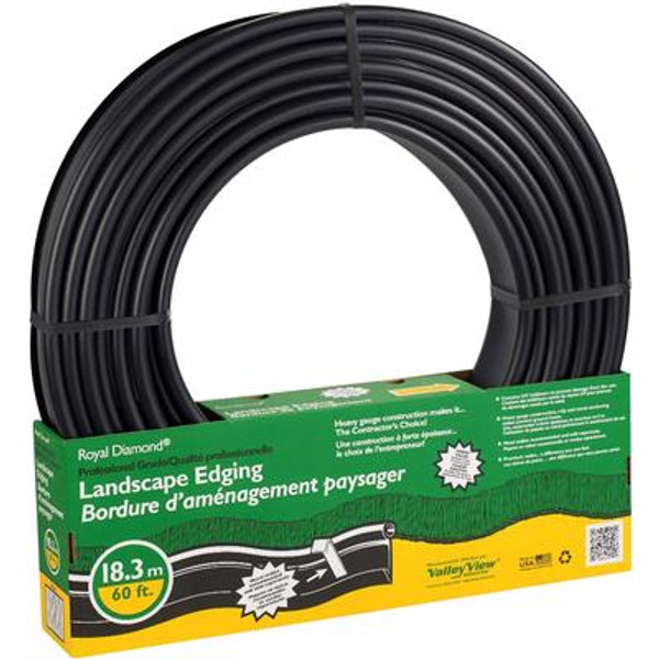 Pro Lawn Edging Black - 60 Feet x 5 Inches