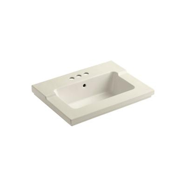 Tresham(TM) One-Piece Surface And Integrated Lavatory With 4-Inch Centerset Faucet Drilling