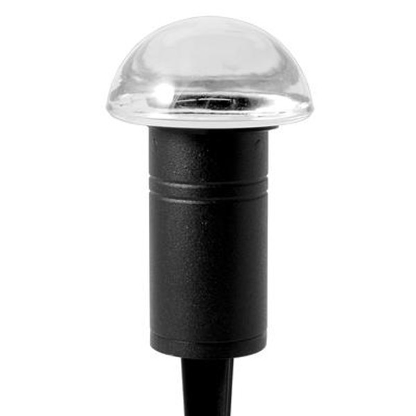 Low Voltage Cast Aluminum Mushroom Bollard Light - Black Finish