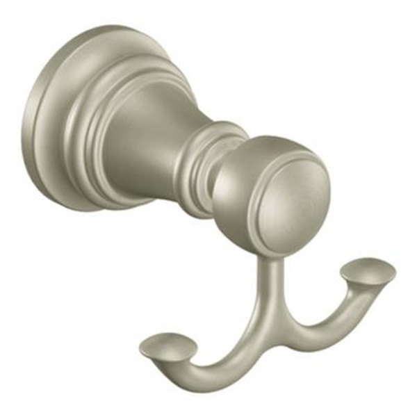 Brushed Nickel Weymouth Double Robe Hook