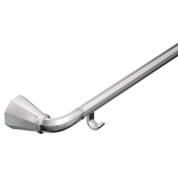 Chrome Felicity 24 Inch Towel Bar  with Integrated Hooks