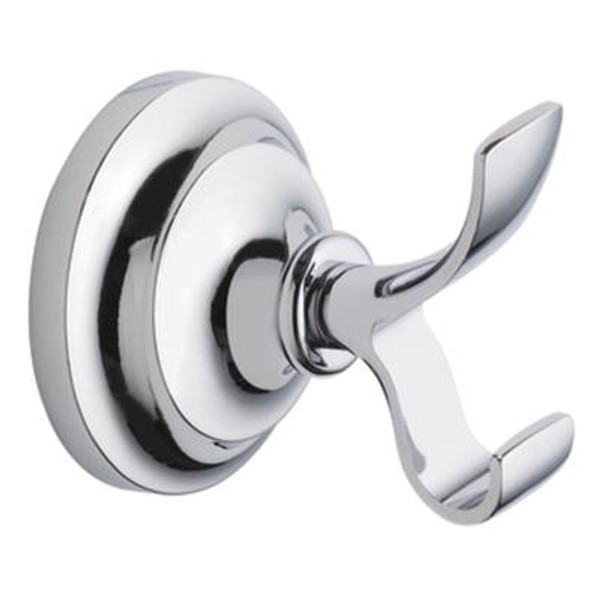 Chrome Reed Double Robe Hook