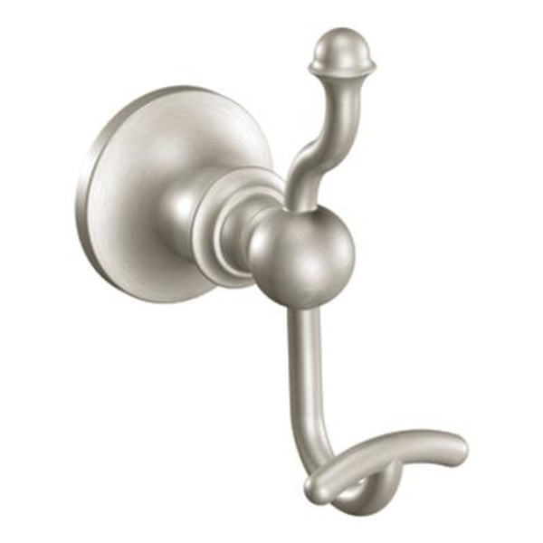 Brushed Nickel Vale Double Robe Hook