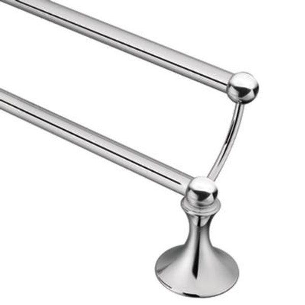 Chrome Lounge 24 Inch Double Towel Bar