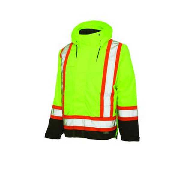 Hi-Vis 5-In-1 System Jacket With Safety Stripes Yellow/Green X Large