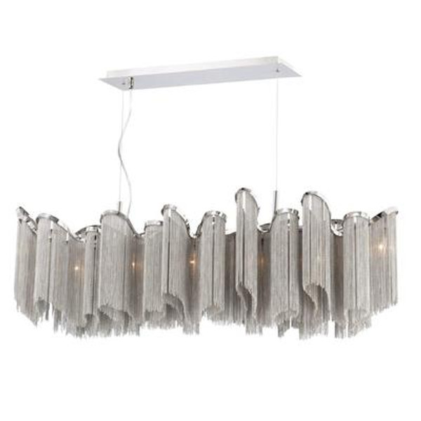 Cadena Collection 7 Light Nickel Pendant