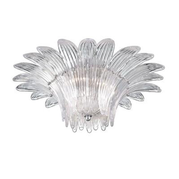 Fiore Collection 3 Light Clear Flushmount