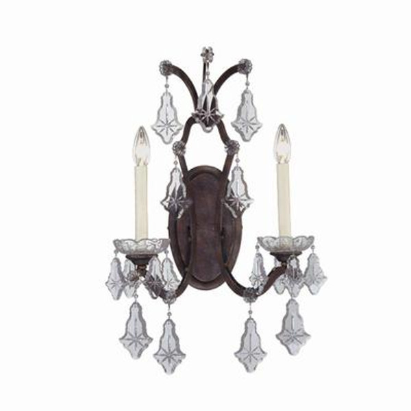 Colette Collection 2 Light Bronze Wall Sconce