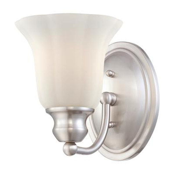 Fountaine Collection 1 Light Satin Nickel Wall Sconce