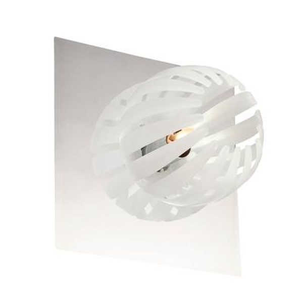 Cosmo Collection 1 Light Chrome & White Wall Sconce