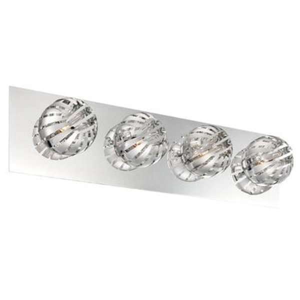 Cosmo Collection 4 Light Chrome Bathbar