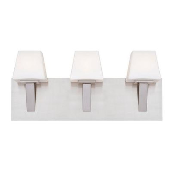 Anglo Collection 3 Light Satin Nickel Bathbar