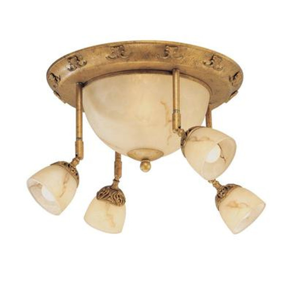 Astoria Collection 6 Light Gold Leaf Track