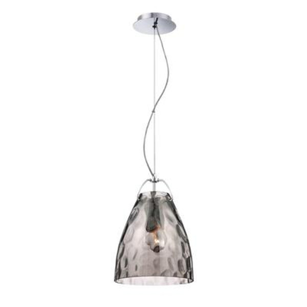 Amero Collection 1 Light Chrome & Smoke Pendant