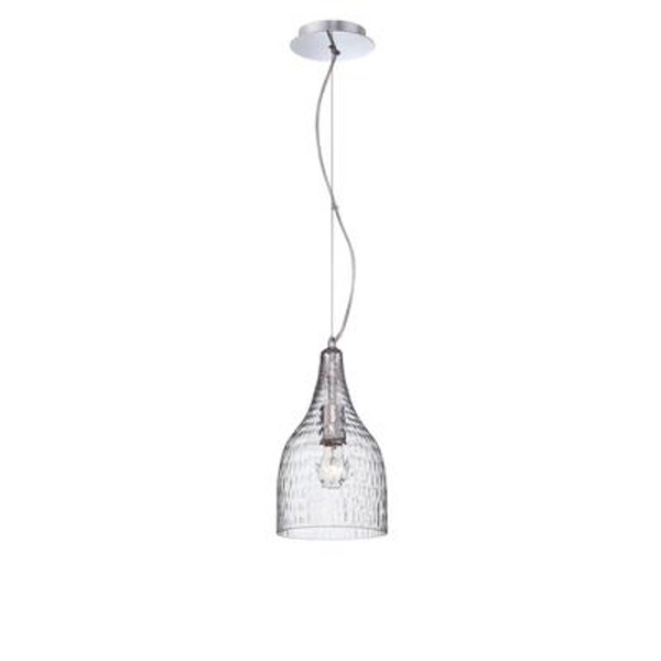 Altima Collection 1 Light Chrome & Clear Pendant