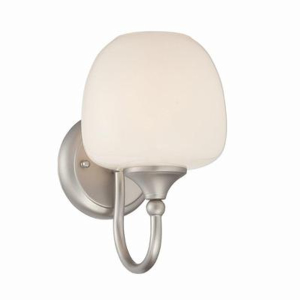 Paloma Collection 1 Light Satin Nickel Sconce