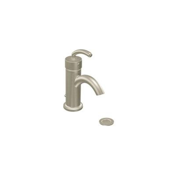 Icon Single Handleandle Low Arc Lavatory Faucet in Brushed Nickel