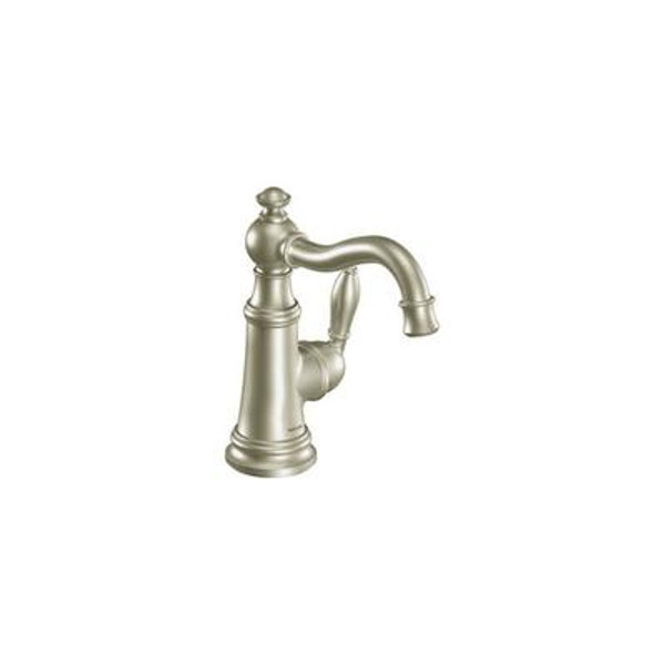 Weymouth Single Handle High Arc Bathroom Faucet in Brushed Nickel