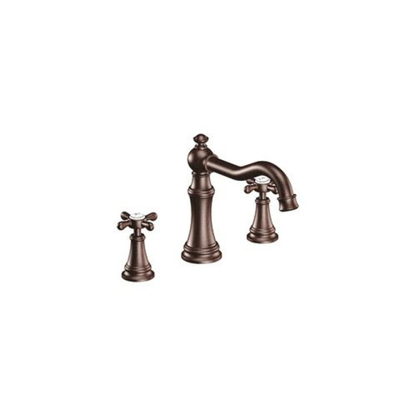 Weymouth two-handle high arc roman tub faucet trim kit in Oil Rubbed Bronze