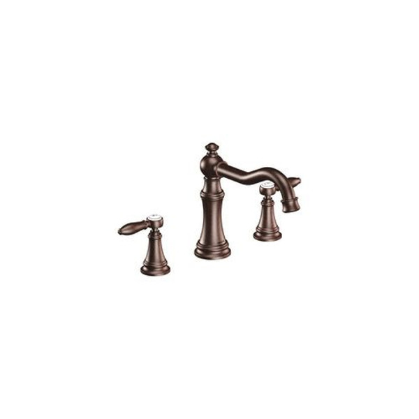 Weymouth 2-Handle Diverter Roman Tub Faucet in Oil Rubbed Bronze