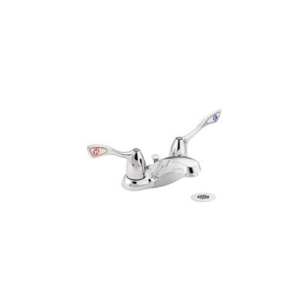 M-Bition Two-Handle Handle Lavatory with Grid Strainer Waste in Chrome