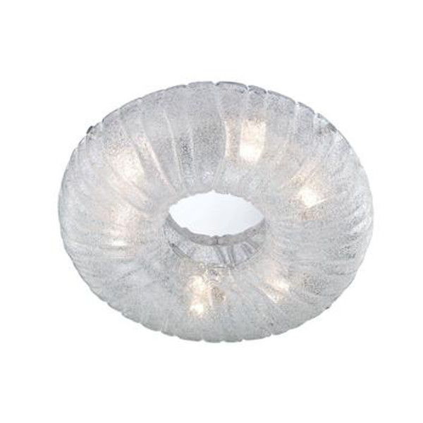 Spectra Collection 6 Light Clear Round Flushmount